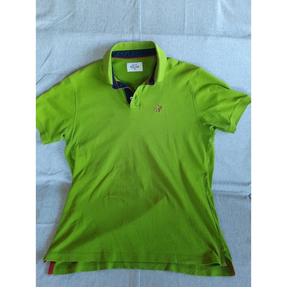 Polo Club Collection Men's 2XL Green Pure Algodon Lined Performance Polo Shirt
